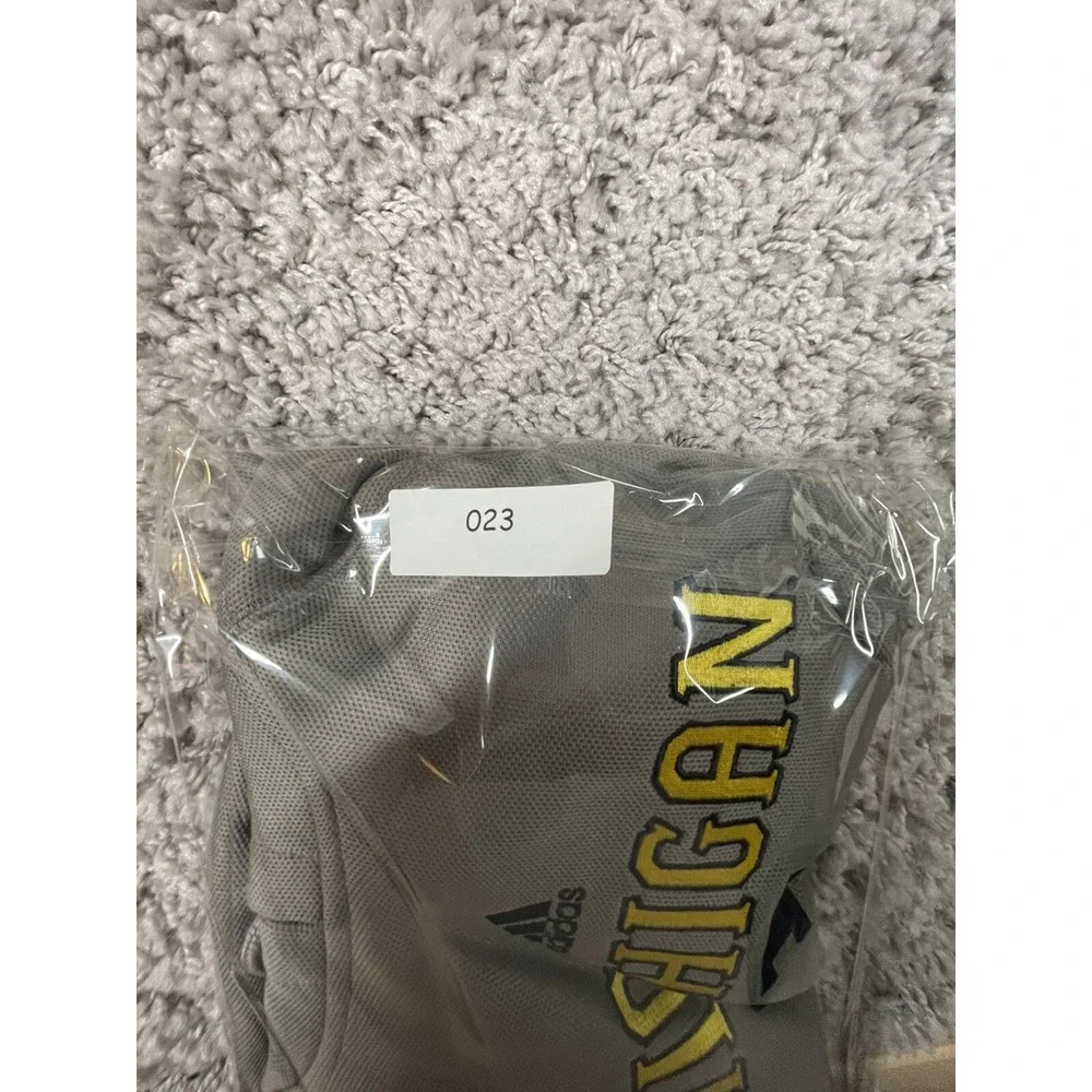 Michigan Wolverines Hoodie Mens Size Medium Gray Adidas Climawarm NCAA Pullover‎